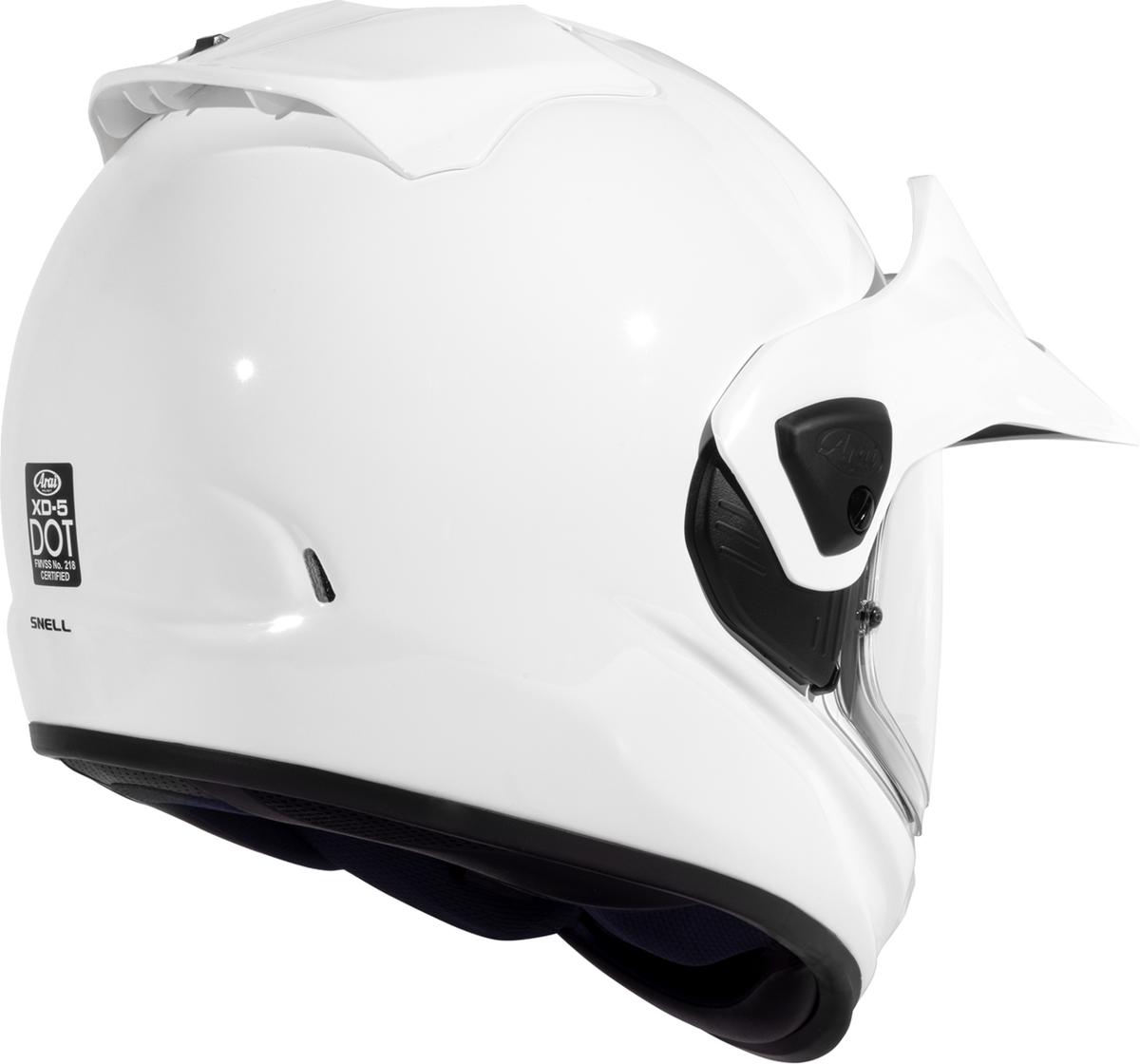 Arai XD-5 Solid — White — angle 5
