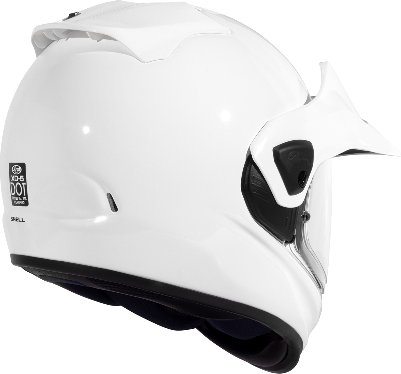 Arai XD-5 Solid — White — angle 5