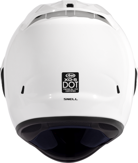 Arai XD-5 Solid — White — angle 6