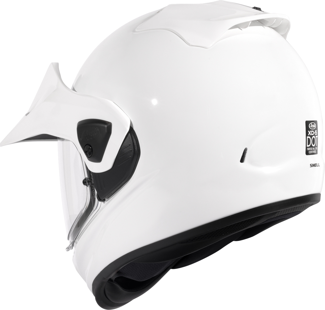 Arai XD-5 Solid — White — angle 7