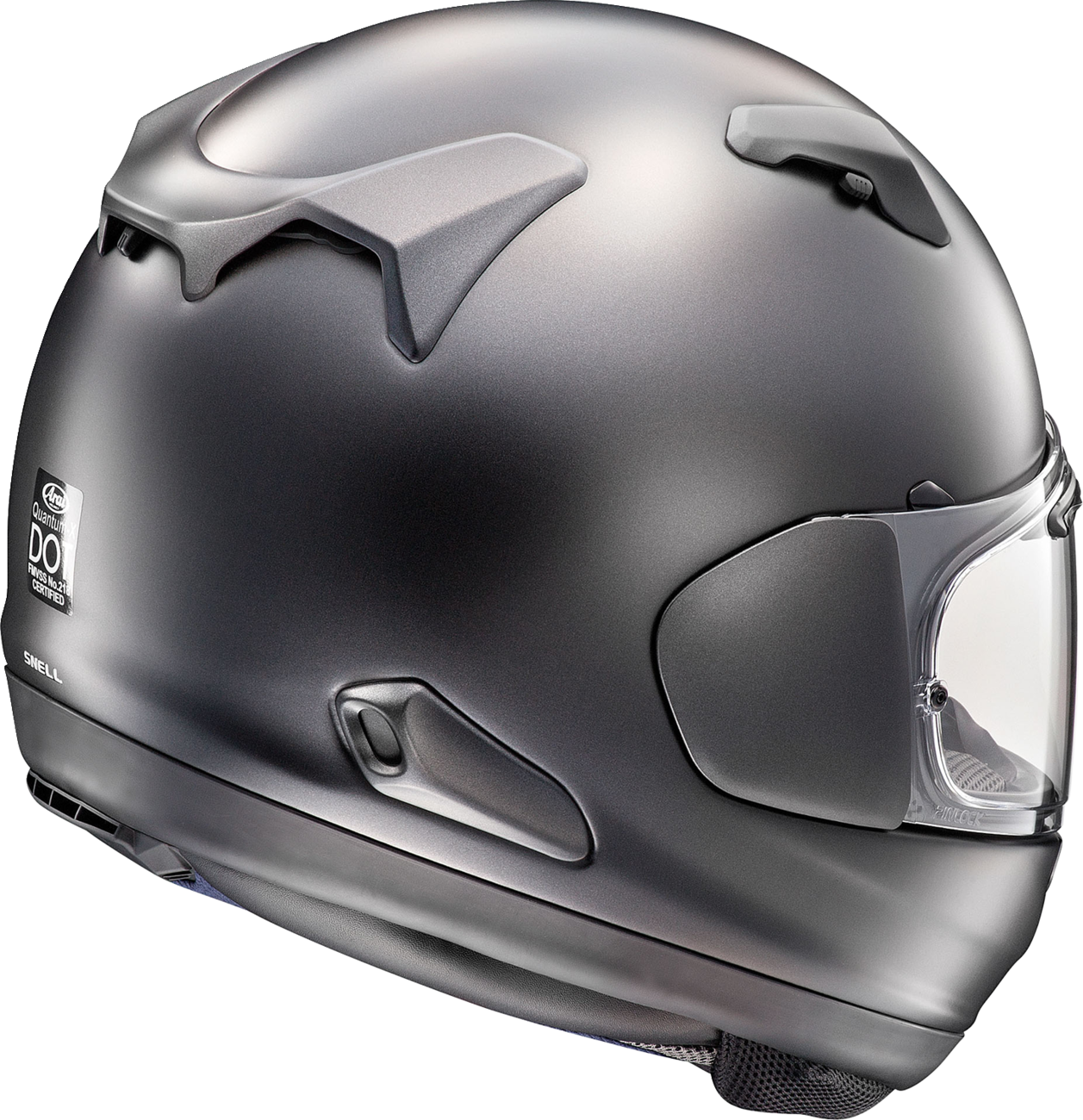Arai Quantum-X Solid — Black Frost — angle 2