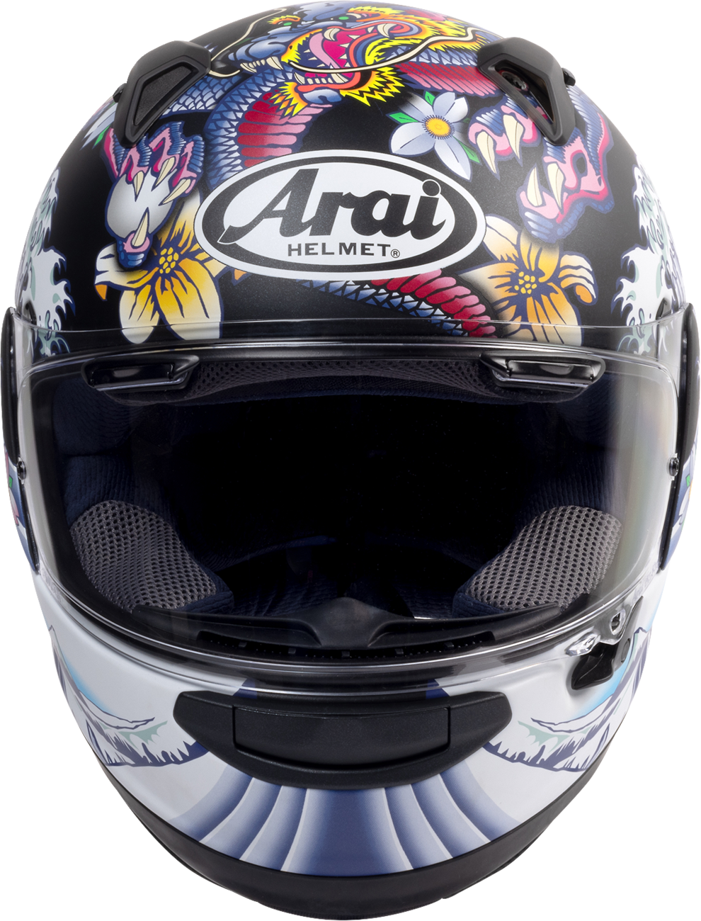 Arai Quantum-X Oriental — Oriental Black Frost — angle 2