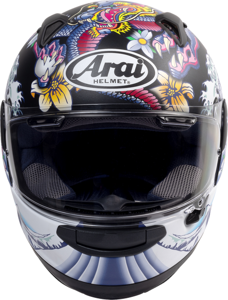 Arai Quantum-X Oriental — Oriental Black Frost — angle 2