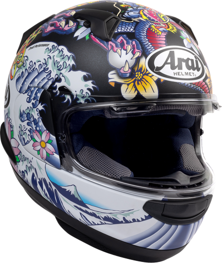 Arai Quantum-X Oriental — Oriental Black Frost — angle 3