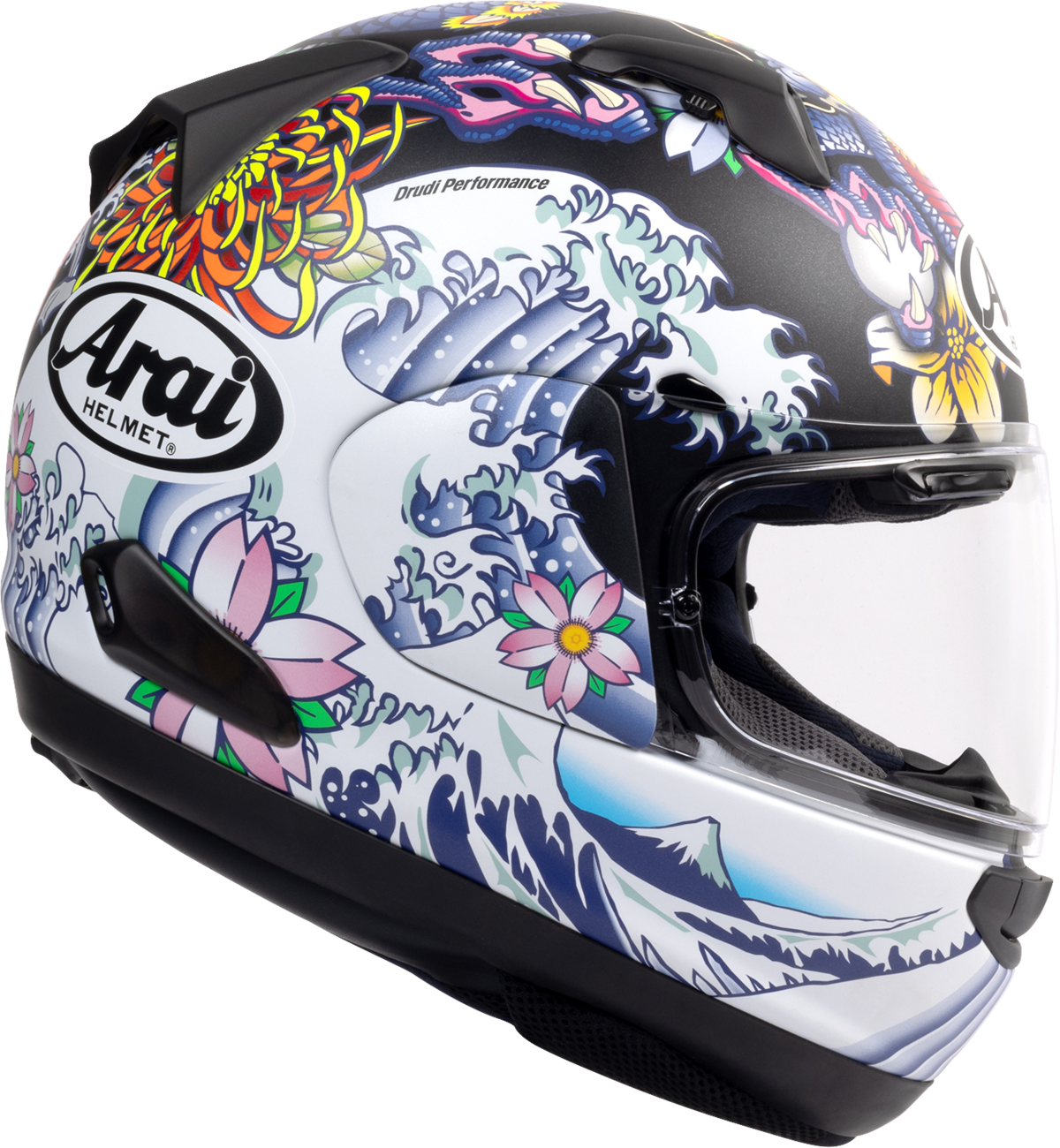 Arai Quantum-X Oriental — Oriental Black Frost — angle 4