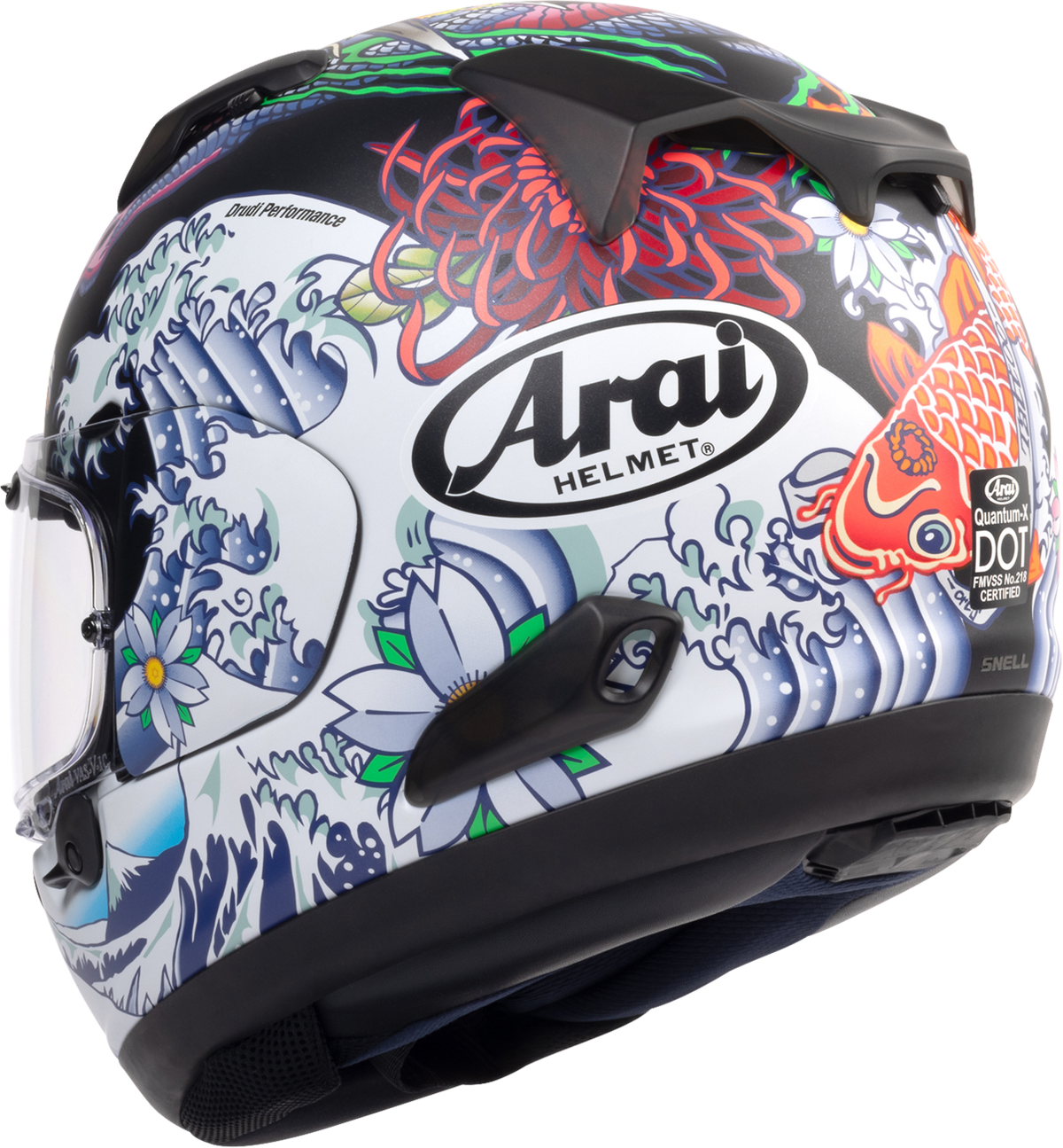 Arai Quantum-X Oriental — Oriental Black Frost — angle 7