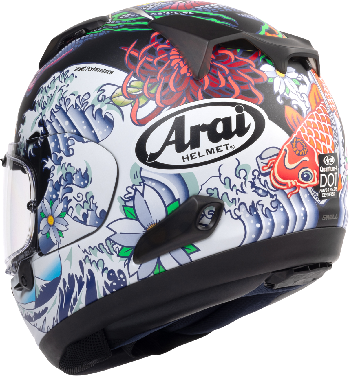 Arai Quantum-X Oriental — Oriental Black Frost — angle 7