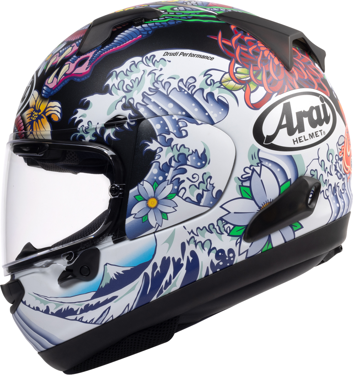 Arai Quantum-X Oriental — Oriental Black Frost — angle 8