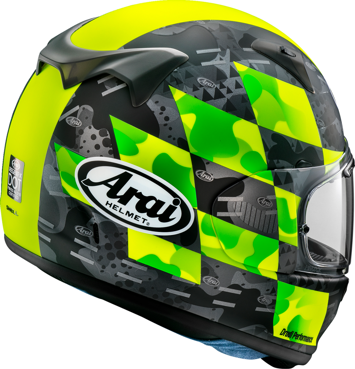 Arai Regent-X Patch — Patch Yellow — angle 2