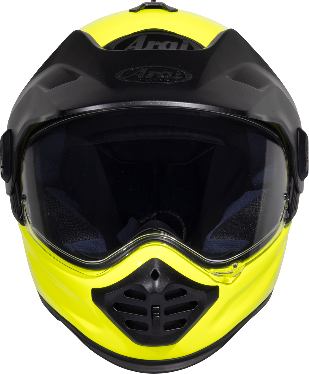 Arai XD-5 Solid — Fluorescent Yellow — angle 2