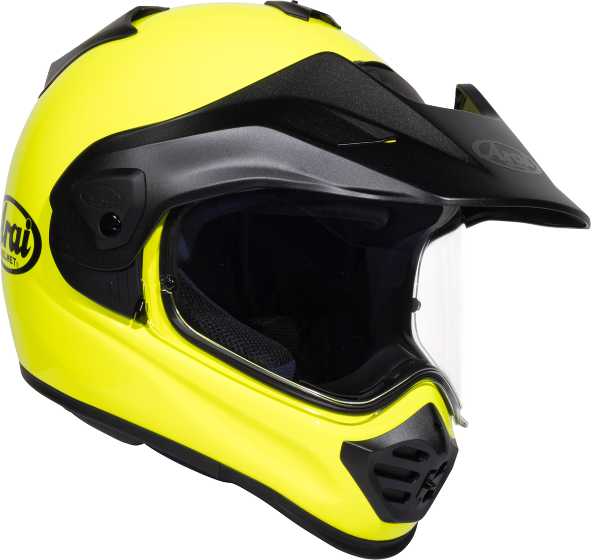 Arai XD-5 Solid — Fluorescent Yellow — angle 3