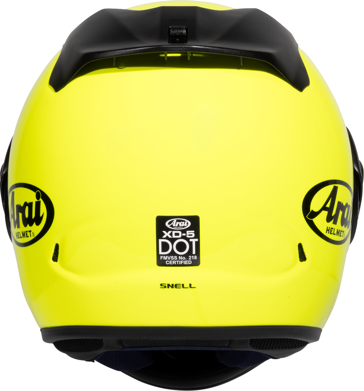 Arai XD-5 Solid — Fluorescent Yellow — angle 6