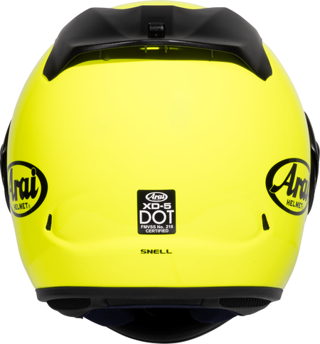 Arai XD-5 Solid — Fluorescent Yellow — angle 6