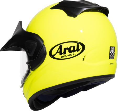 Arai XD-5 Solid — Fluorescent Yellow — angle 7