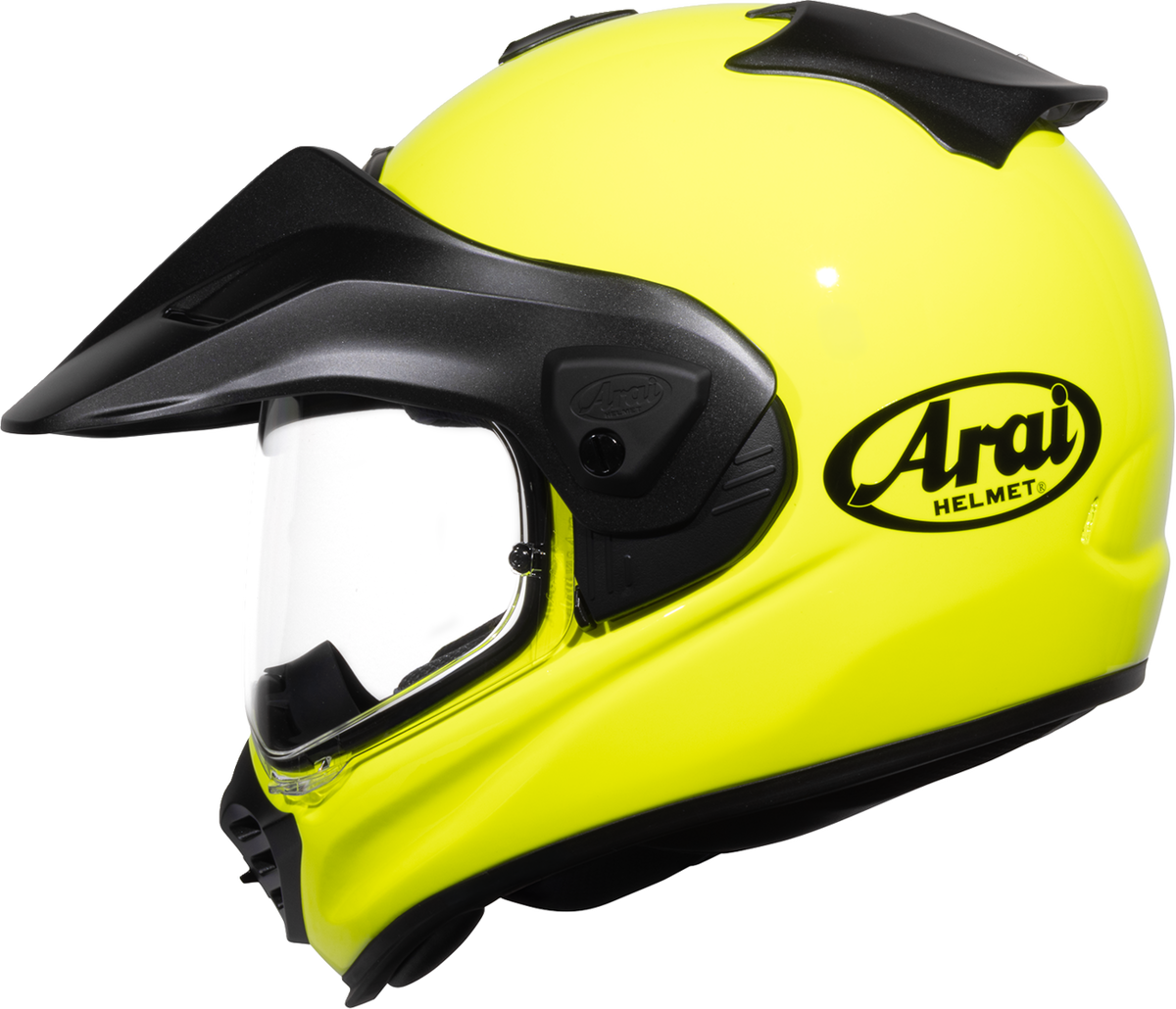 Arai XD-5 Solid — Fluorescent Yellow — angle 8