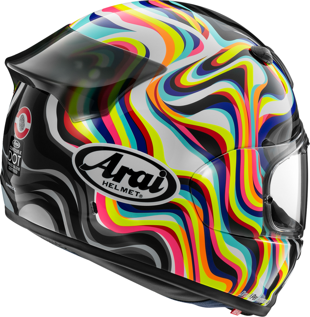 Arai Contour-X Swirl — Swirl White — angle 2