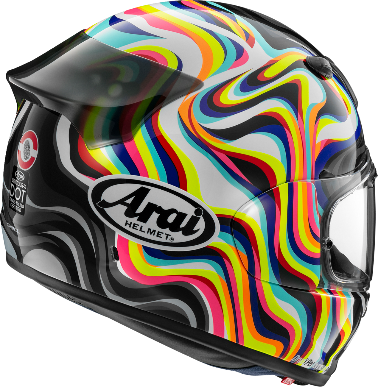 Arai Contour-X Swirl — Swirl White — angle 2