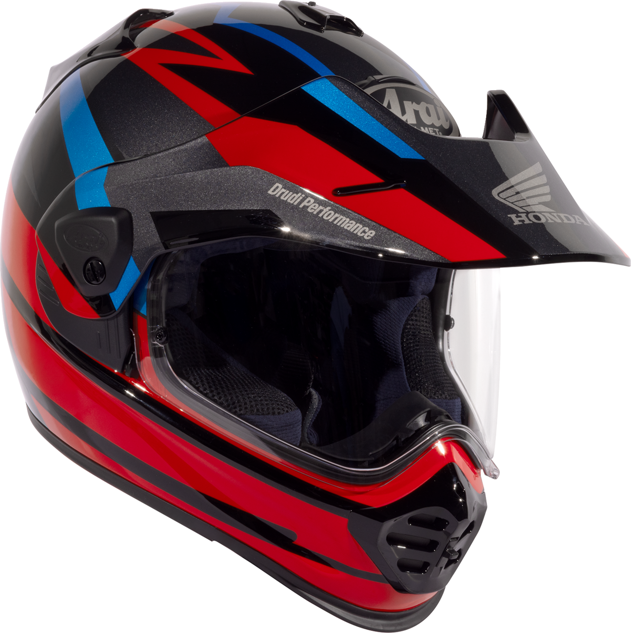 Arai XD-5 Honda Africa Twin — Honda Africa Twin Red — angle 3