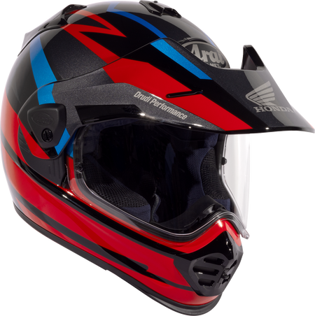 Arai XD-5 Honda Africa Twin — Honda Africa Twin Red — angle 3