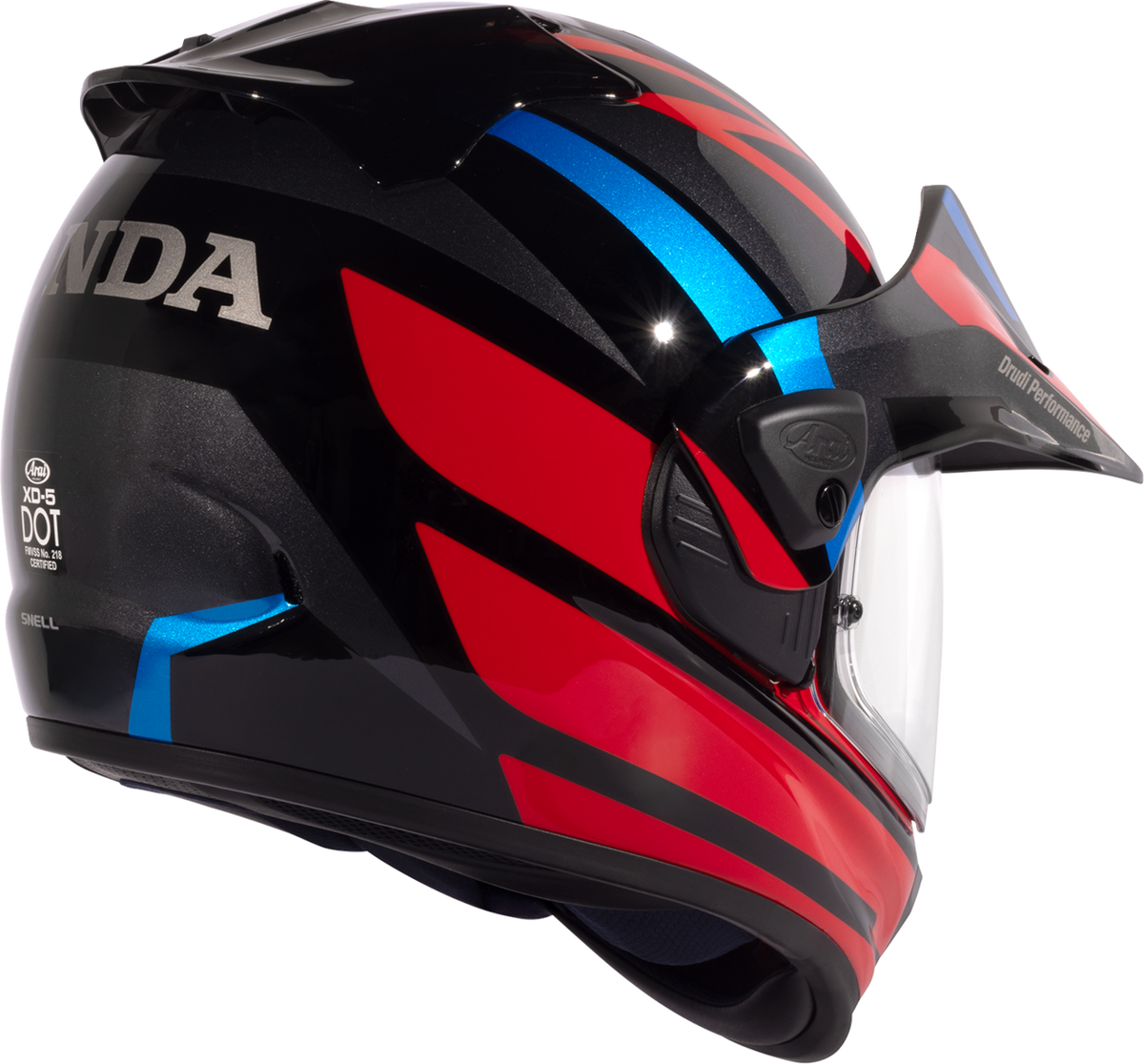 Arai XD-5 Honda Africa Twin — Honda Africa Twin Red — angle 5