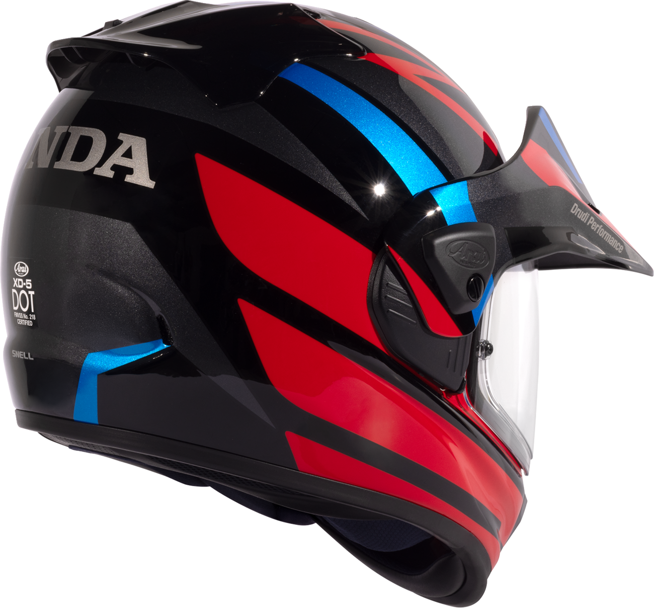 Arai XD-5 Honda Africa Twin — Honda Africa Twin Red — angle 5