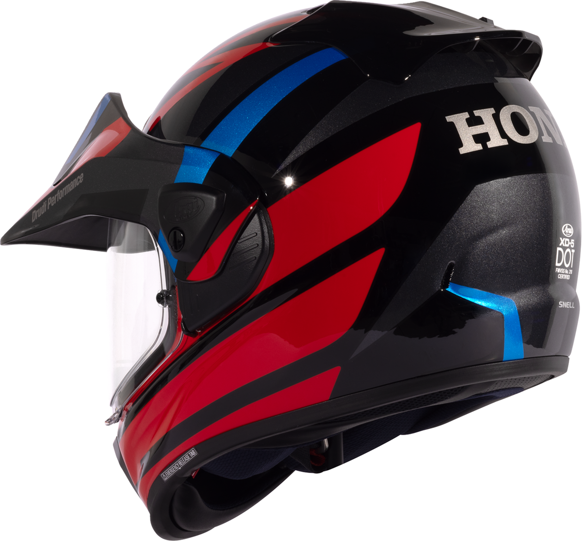 Arai XD-5 Honda Africa Twin — Honda Africa Twin Red — angle 7