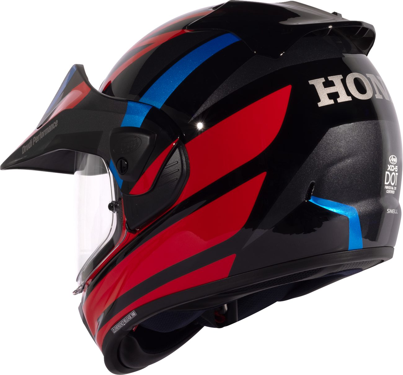Arai XD-5 Honda Africa Twin — Honda Africa Twin Red — angle 7