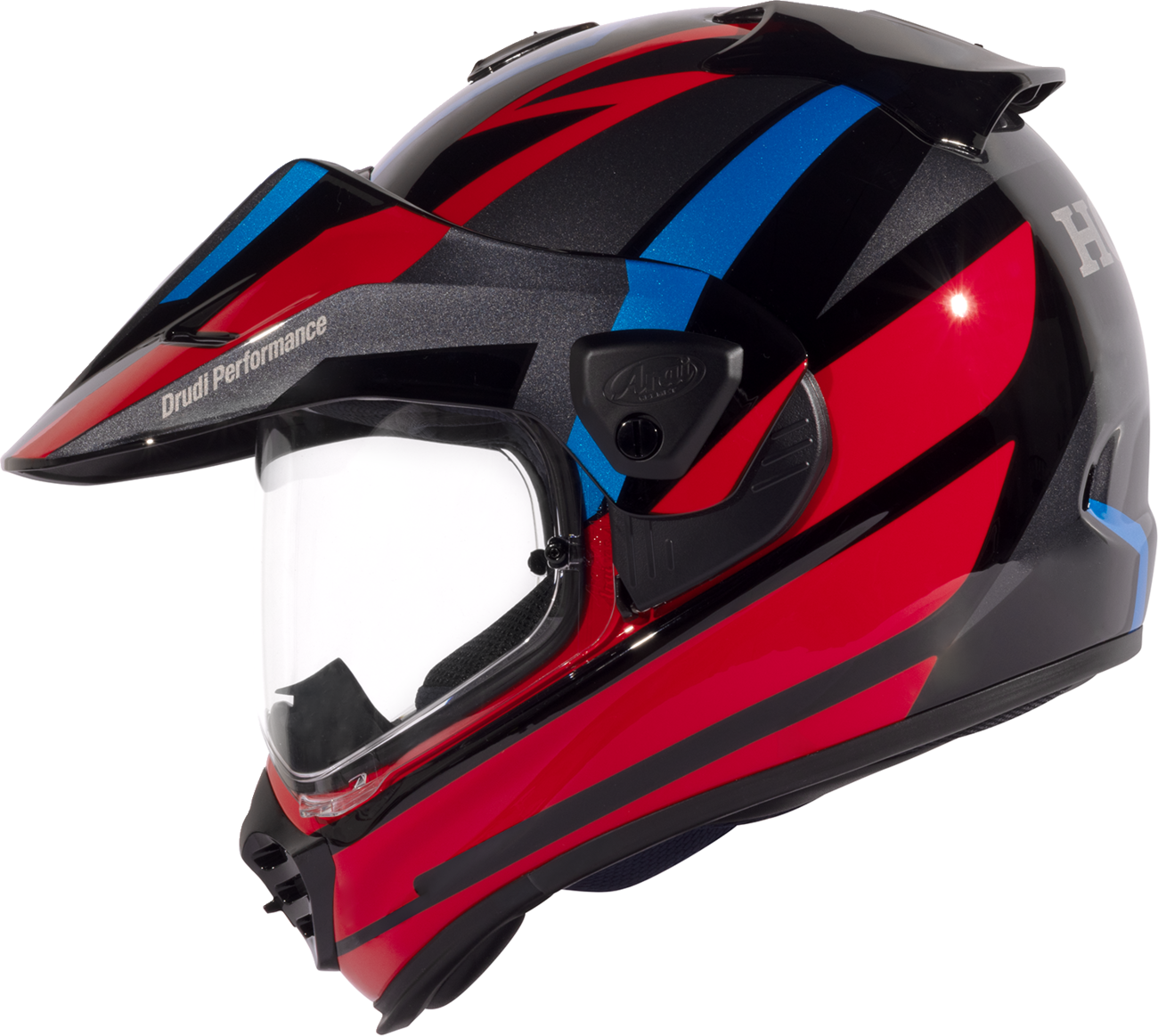 Arai XD-5 Honda Africa Twin — Honda Africa Twin Red — angle 8