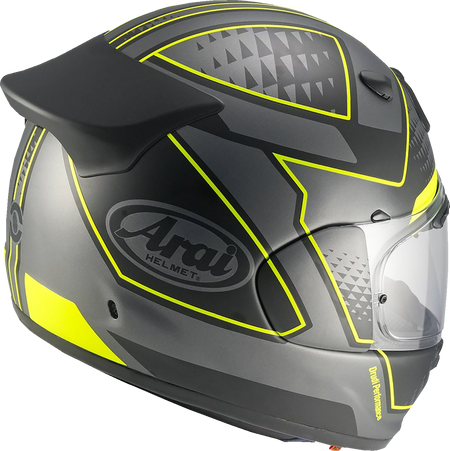 Arai Contour-X Proto Red — Proto Yellow — angle 2