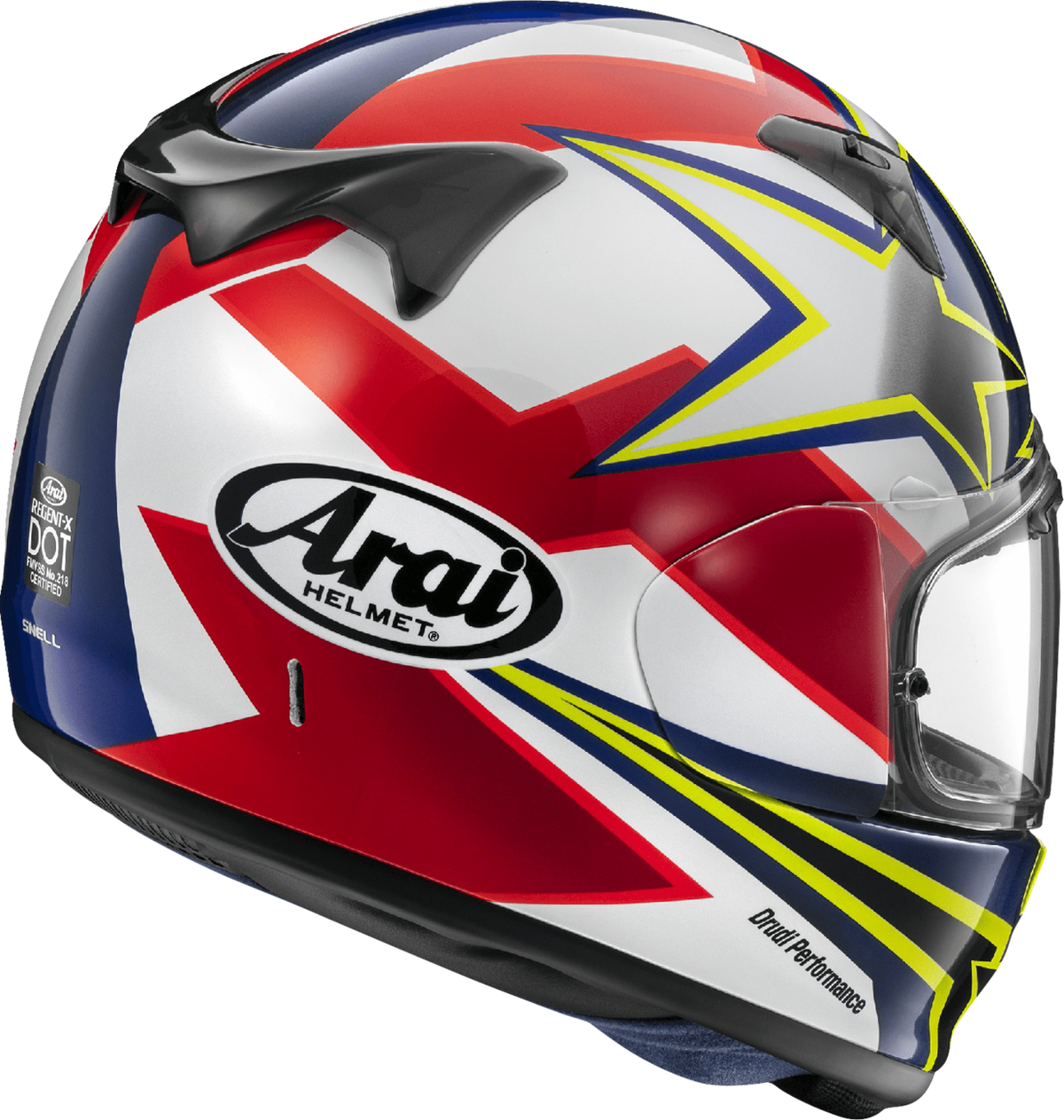 Arai Regent-X Stars & Stripes — Stars & Stripes Yellow — angle 2