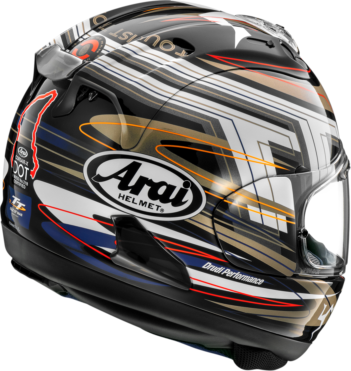 Arai Corsair-X IOM TT 2026 — Isle of Man TT 2026 — angle 2