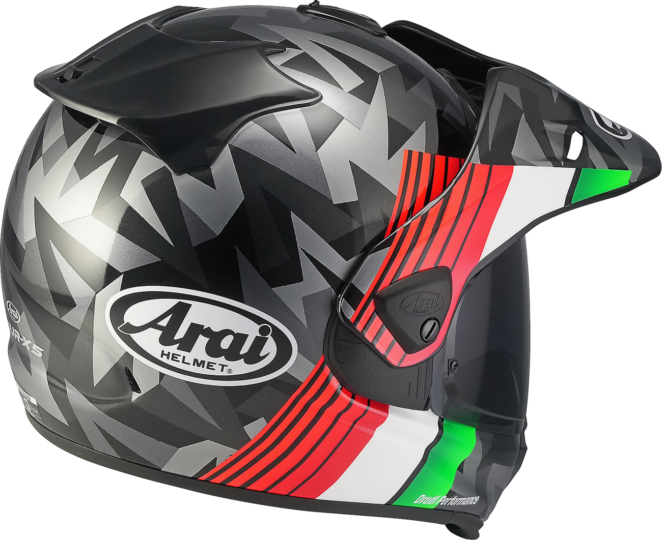 Arai XD-5 Nation Helmet — Italy — Nation Italy — angle 2