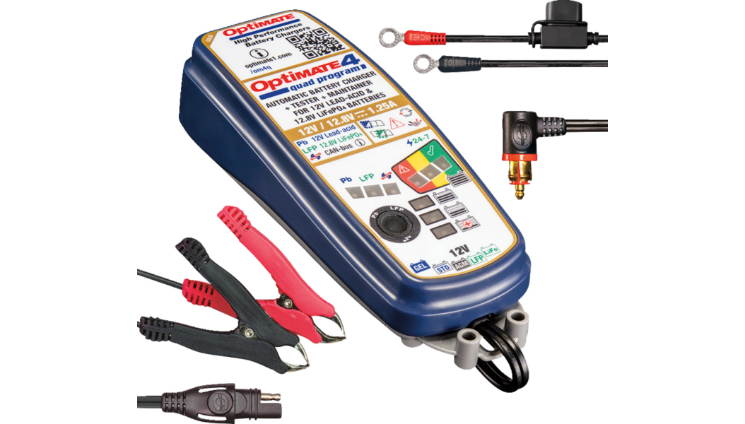 TecMate OptiMate 4 Dual Program Battery Charger for BMW CAN-bus TecMate OptiMate 4 Dual Program Battery Charger for BMW CAN-bus
