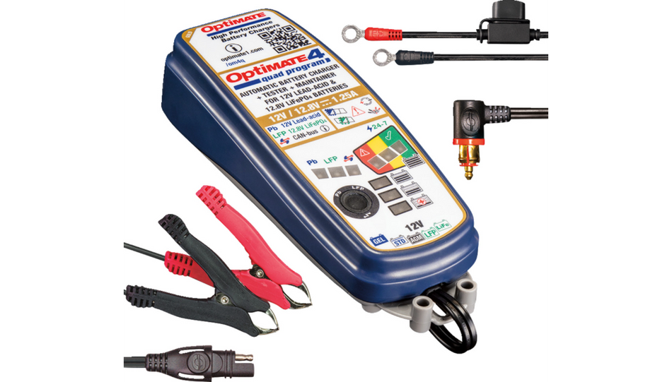 TecMate OptiMate 4 Dual Program Battery Charger for BMW CAN-bus TecMate OptiMate 4 Dual Program Battery Charger for BMW CAN-bus
