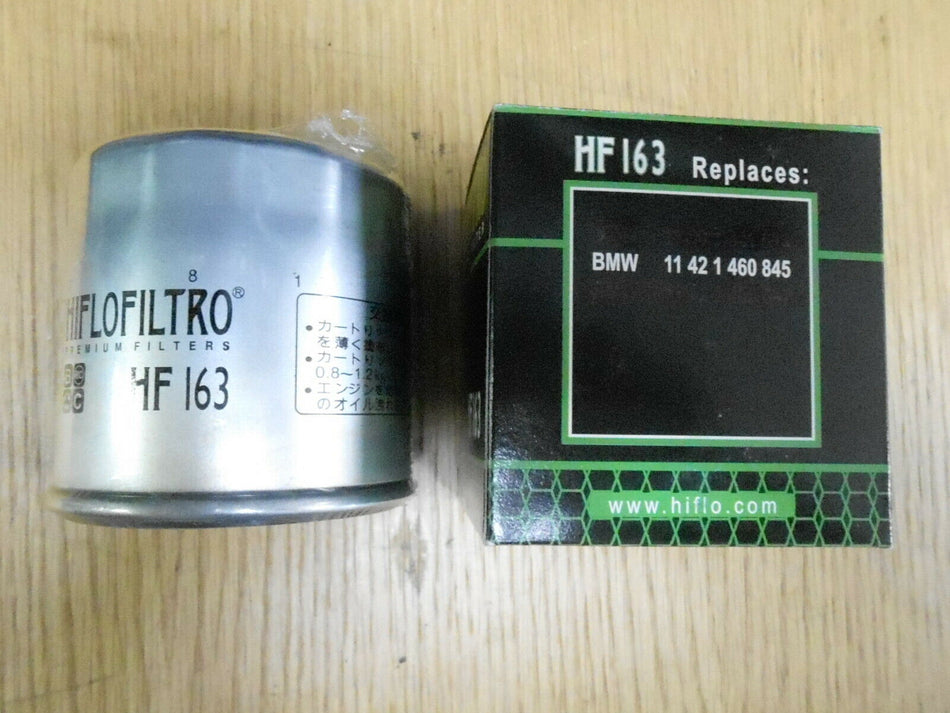 HiFlo HF163 Oil Filter- Fits BMW K and R Series Replaces BMW 11421460845 (HF163)